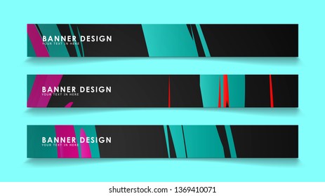 Simple abstract geometric banners with simple geometric banner spray vector banners