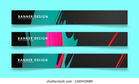 Simple abstract geometric banners with simple geometric banner spray vector banners