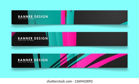Simple abstract geometric banners with simple geometric banner spray vector banners