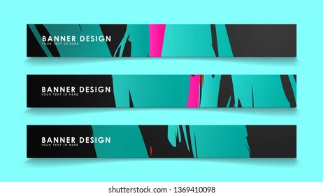 Simple abstract geometric banners with simple geometric banner spray vector banners