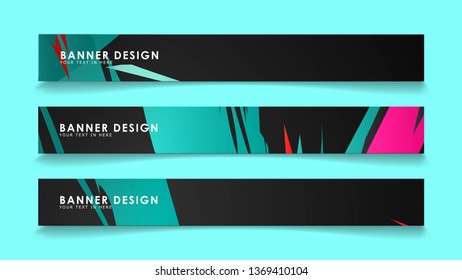 Simple abstract geometric banners with simple geometric banner spray vector banners