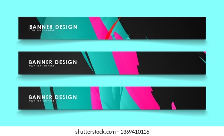 Simple abstract geometric banners with simple geometric banner spray vector banners