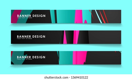Simple abstract geometric banners with simple geometric banner spray vector banners