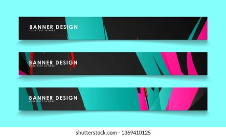 Simple abstract geometric banners with simple geometric banner spray vector banners