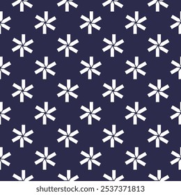 Simple abstract geometric batik pattern with blue and white color, For background wallpaper or textile. Vector eps