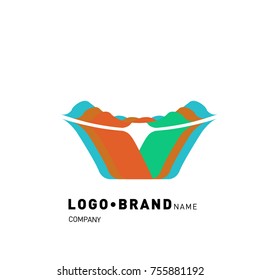 Simple Abstract Geometric Corporate Logo Design