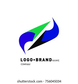 Simple Abstract Geometric Corporate Logo Design