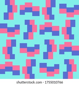 Simple abstract geometric design. Colorful repeated pattern for textile, wallpaper, wrapping paper, prints, surface design, web or another accent etc.