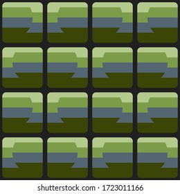 Simple abstract geometric design. Rounded repeated pattern for textile, wallpaper, wrapping paper, prints, surface design, web or another accent etc.