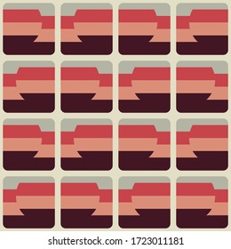 Simple abstract geometric design. Rounded repeated pattern for textile, wallpaper, wrapping paper, prints, surface design, web or another accent etc.