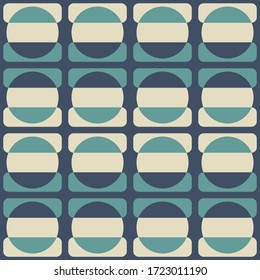 Simple abstract geometric design. Rounded repeated pattern for textile, wallpaper, wrapping paper, prints, surface design, web or another accent etc.