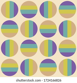 Simple abstract geometric design. Rounded repeated pattern for textile, wallpaper, wrapping paper, prints, surface design, web or another accent etc.