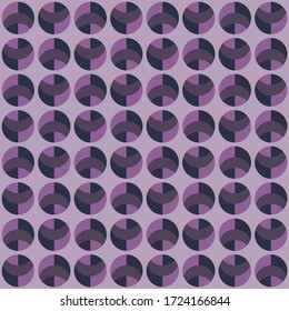 Simple abstract geometric design. Rounded repeated pattern for textile, wallpaper, wrapping paper, prints, surface design, web or another accent etc.