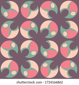 Diseño geométrico abstracto simple. Patrón repetido redondeado para textil, papel pintado, papel envolvente, impresiones, diseño de superficie, web u otro acento, etc.