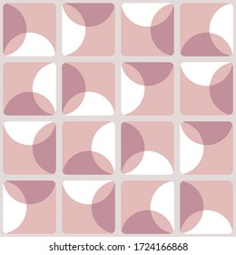 Simple abstract geometric design. Rounded repeated pattern for textile, wallpaper, wrapping paper, prints, surface design, web or another accent etc.