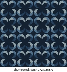 Simple abstract geometric design. Rounded repeated pattern for textile, wallpaper, wrapping paper, prints, surface design, web or another accent etc.