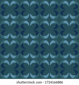 Simple abstract geometric design. Rounded repeated pattern for textile, wallpaper, wrapping paper, prints, surface design, web or another accent etc.