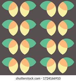 Simple abstract geometric design. Rounded repeated pattern for textile, wallpaper, wrapping paper, prints, surface design, web or another accent etc.