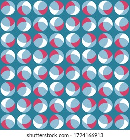 Simple abstract geometric design. Rounded repeated pattern for textile, wallpaper, wrapping paper, prints, surface design, web or another accent etc.