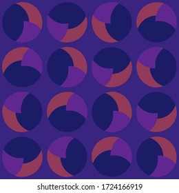 Simple abstract geometric design. Rounded repeated pattern for textile, wallpaper, wrapping paper, prints, surface design, web or another accent etc.