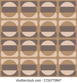 Simple abstract geometric design. Rounded repeated pattern for textile, wallpaper, wrapping paper, prints, surface design, web or another accent etc.