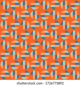 Simple abstract geometric design. Rounded repeated pattern for textile, wallpaper, wrapping paper, prints, surface design, web or another accent etc.