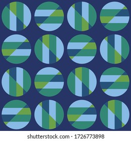 Simple abstract geometric design. Rounded repeated pattern for textile, wallpaper, wrapping paper, prints, surface design, web or another accent etc.