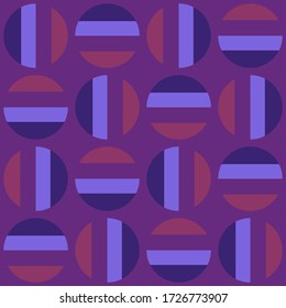 Simple abstract geometric design. Rounded repeated pattern for textile, wallpaper, wrapping paper, prints, surface design, web or another accent etc.