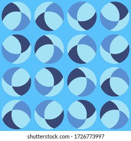 Simple abstract geometric design. Rounded repeated pattern for textile, wallpaper, wrapping paper, prints, surface design, web or another accent etc.