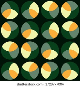 Simple abstract geometric design. Rounded repeated pattern for textile, wallpaper, wrapping paper, prints, surface design, web or another accent etc.