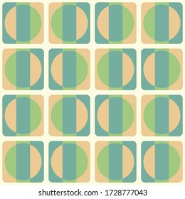 Simple abstract geometric design. Rounded repeated pattern for textile, wallpaper, wrapping paper, prints, surface design, web or another accent etc.