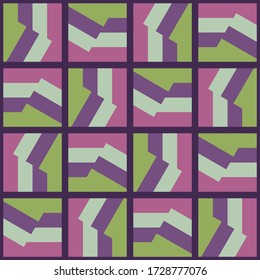 Simple abstract geometric design. Rounded repeated pattern for textile, wallpaper, wrapping paper, prints, surface design, web or another accent etc.