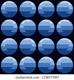 Simple abstract geometric design. Rounded repeated pattern for textile, wallpaper, wrapping paper, prints, surface design, web or another accent etc.