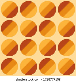 Simple abstract geometric design. Rounded repeated pattern for textile, wallpaper, wrapping paper, prints, surface design, web or another accent etc.