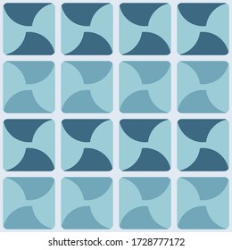 Simple abstract geometric design. Rounded repeated pattern for textile, wallpaper, wrapping paper, prints, surface design, web or another accent etc.