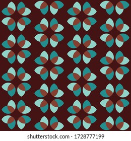 Simple abstract geometric design. Rounded repeated pattern for textile, wallpaper, wrapping paper, prints, surface design, web or another accent etc.