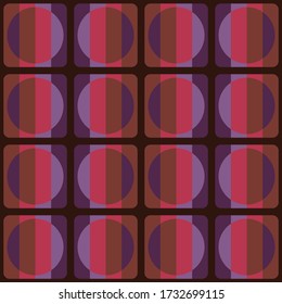 Simple abstract geometric design. Rounded repeated pattern for textile, wallpaper, wrapping paper, prints, surface design, web or another accent etc.