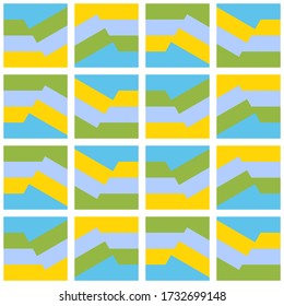 Simple abstract geometric design. Rounded repeated pattern for textile, wallpaper, wrapping paper, prints, surface design, web or another accent etc.