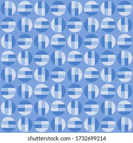 Simple abstract geometric design. Rounded repeated pattern for textile, wallpaper, wrapping paper, prints, surface design, web or another accent etc.