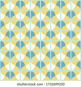 Simple abstract geometric design. Rounded repeated pattern for textile, wallpaper, wrapping paper, prints, surface design, web or another accent etc.