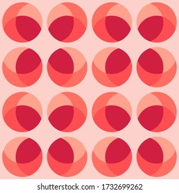 Simple abstract geometric design. Rounded repeated pattern for textile, wallpaper, wrapping paper, prints, surface design, web or another accent etc.