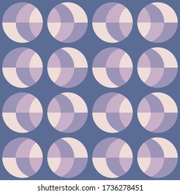 Simple abstract geometric design. Rounded repeated pattern for textile, wallpaper, wrapping paper, prints, surface design, web or another accent etc.