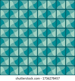 Simple abstract geometric design. Rounded repeated pattern for textile, wallpaper, wrapping paper, prints, surface design, web or another accent etc.