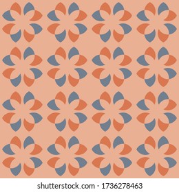 Simple abstract geometric design. Rounded repeated pattern for textile, wallpaper, wrapping paper, prints, surface design, web or another accent etc.