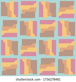 Simple abstract geometric design. Rounded repeated pattern for textile, wallpaper, wrapping paper, prints, surface design, web or another accent etc.