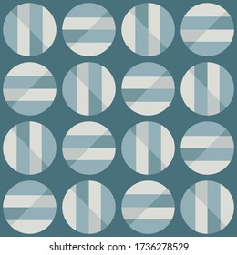 Simple abstract geometric design. Rounded repeated pattern for textile, wallpaper, wrapping paper, prints, surface design, web or another accent etc.