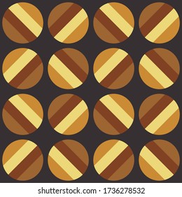 Simple abstract geometric design. Rounded repeated pattern for textile, wallpaper, wrapping paper, prints, surface design, web or another accent etc.