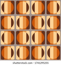 Simple abstract geometric design. Rounded repeated pattern for textile, wallpaper, wrapping paper, prints, surface design, web or another accent etc.