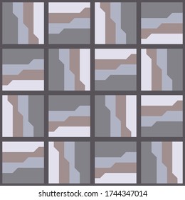 Simple abstract geometric design. Rounded repeated pattern for textile, wallpaper, wrapping paper, prints, surface design, web or another accent etc.