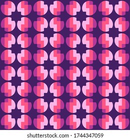 Simple abstract geometric design. Rounded repeated pattern for textile, wallpaper, wrapping paper, prints, surface design, web or another accent etc.